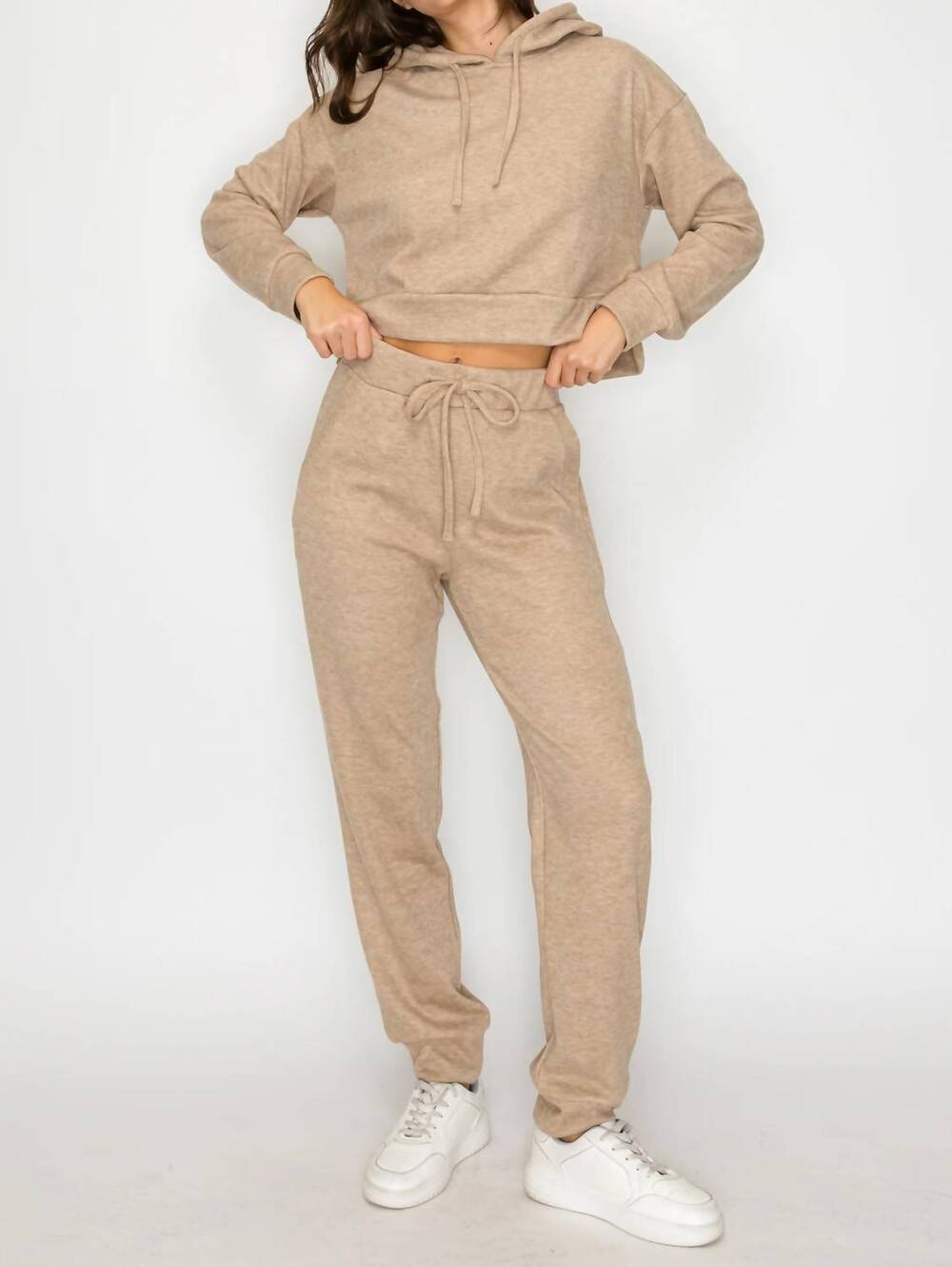 NEW KNIT RIOT haven knit jogger pants in mocha